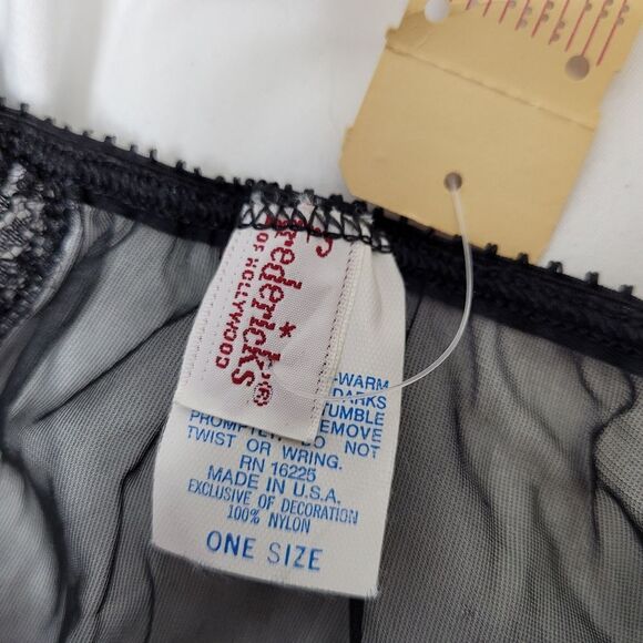 NEW Vintage 70s Fredrick's of Hollywood sheer black crotchless panties underwear - Picture 5 of 9
